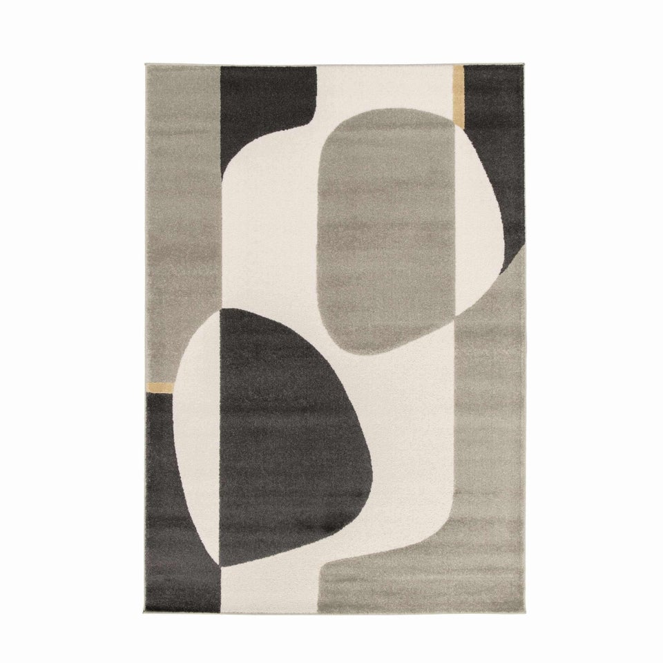 Homemaker Milan Bold Grey/Stone/Cream Abstract Rug