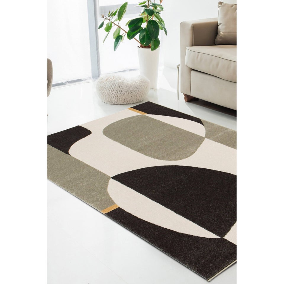 Homemaker Milan Bold Grey/Stone/Cream Abstract Rug