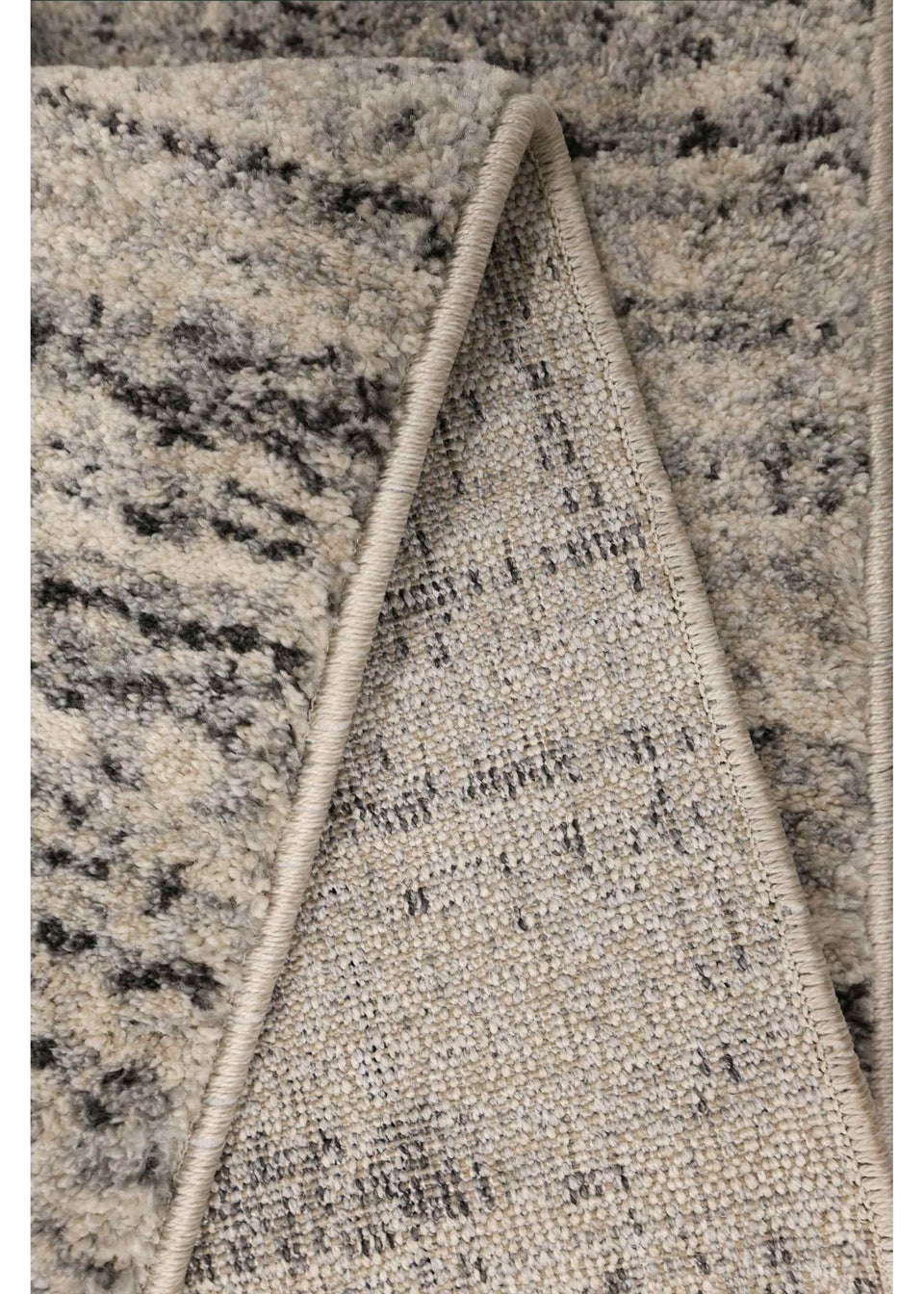 Homemaker Freya Texture Border Silver Rug