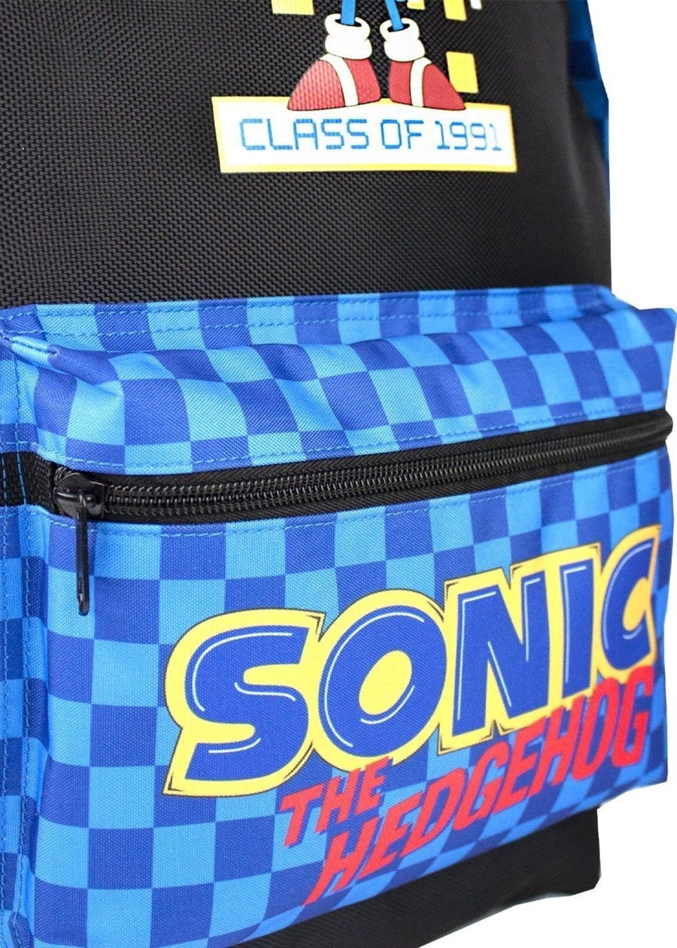 Sonic The Hedgehog Kids Black Retro Game Backpack (41 x 33 x 21cm)