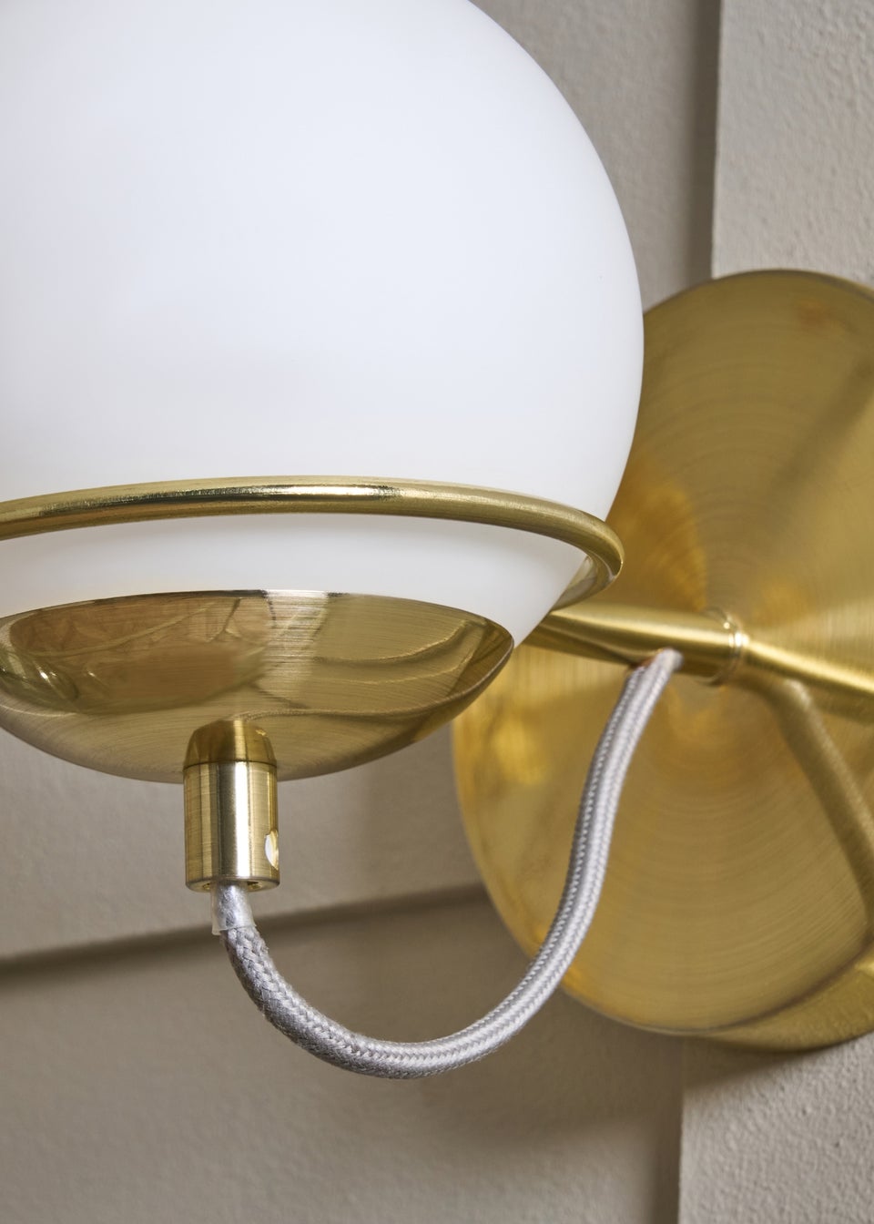 BHS Antique Brass Dot Wall Light (17cm x 12cm)