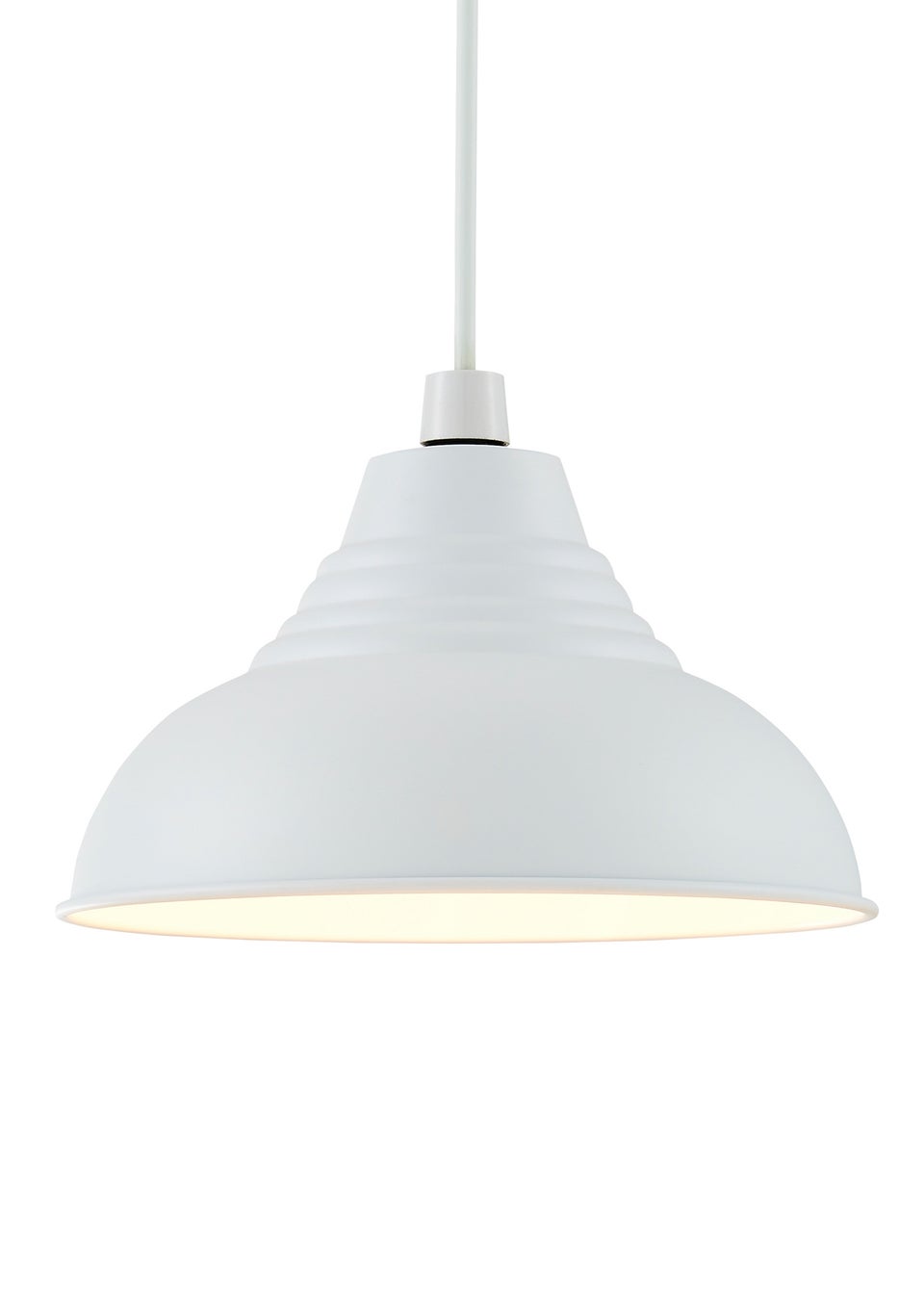 BHS White Metal Dome Easyfit Shade (17cm x 30cm)