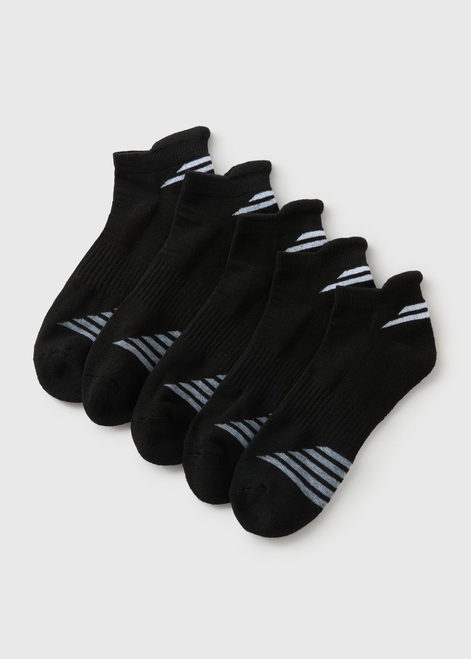 5 Pack Black Athletic Trainers