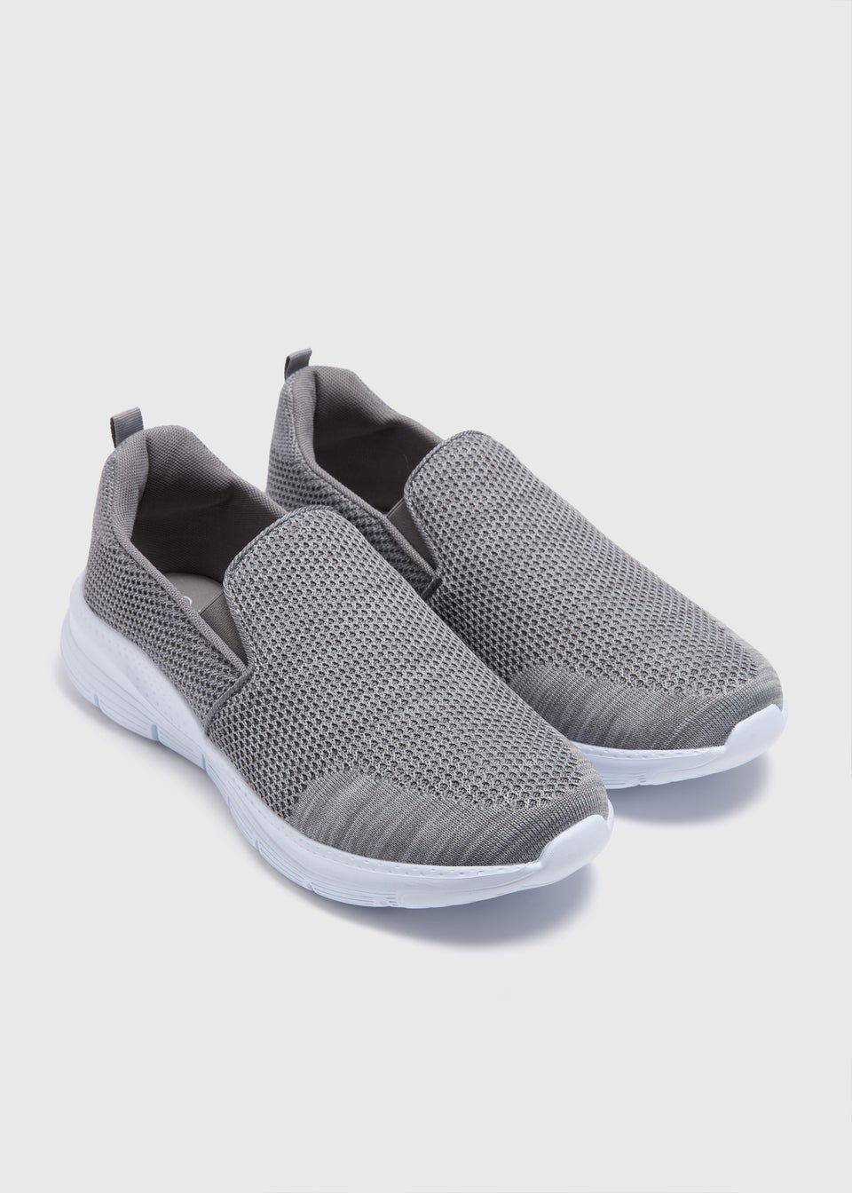 Grey Mesh Slip On Shoe
