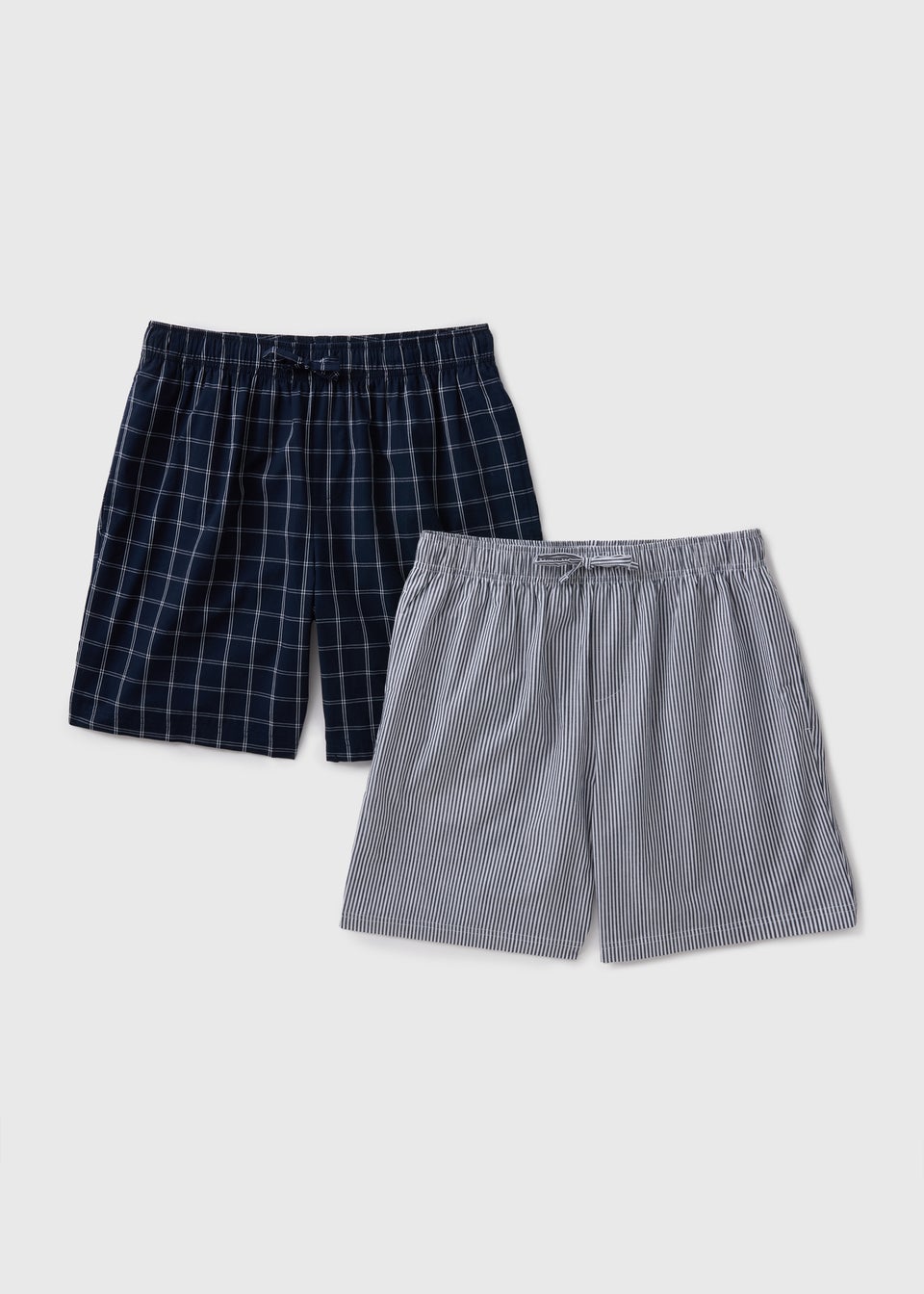 2 Pack Multi Woven Check Pyjama Shorts