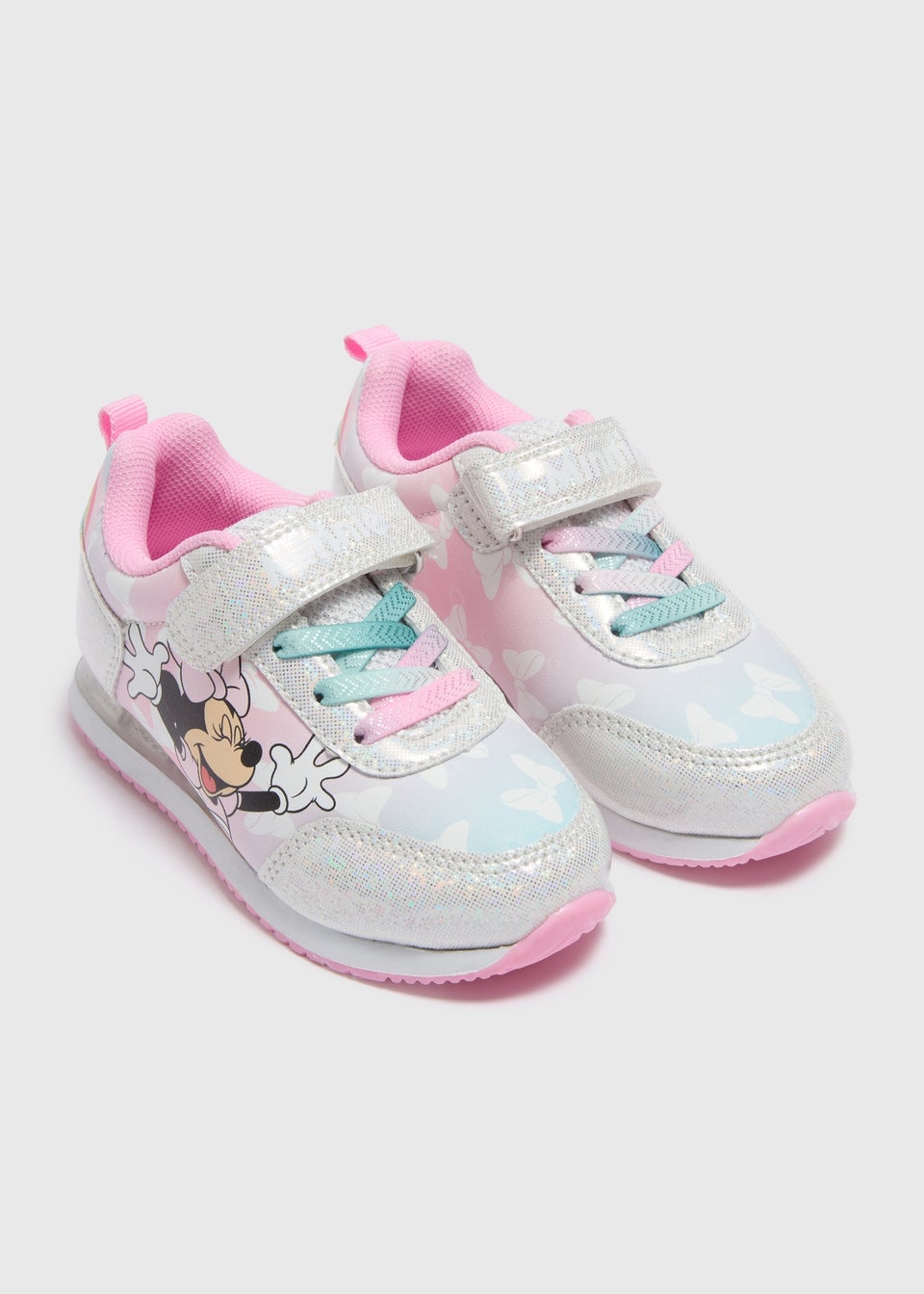 Girls Minnie Mouse Pink Light Up Trainers (Younger 4-12)