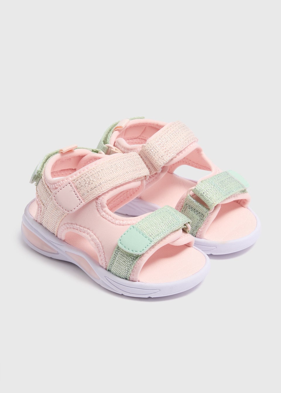 Girls Pink Light Up Sandals (Younger 4-12)