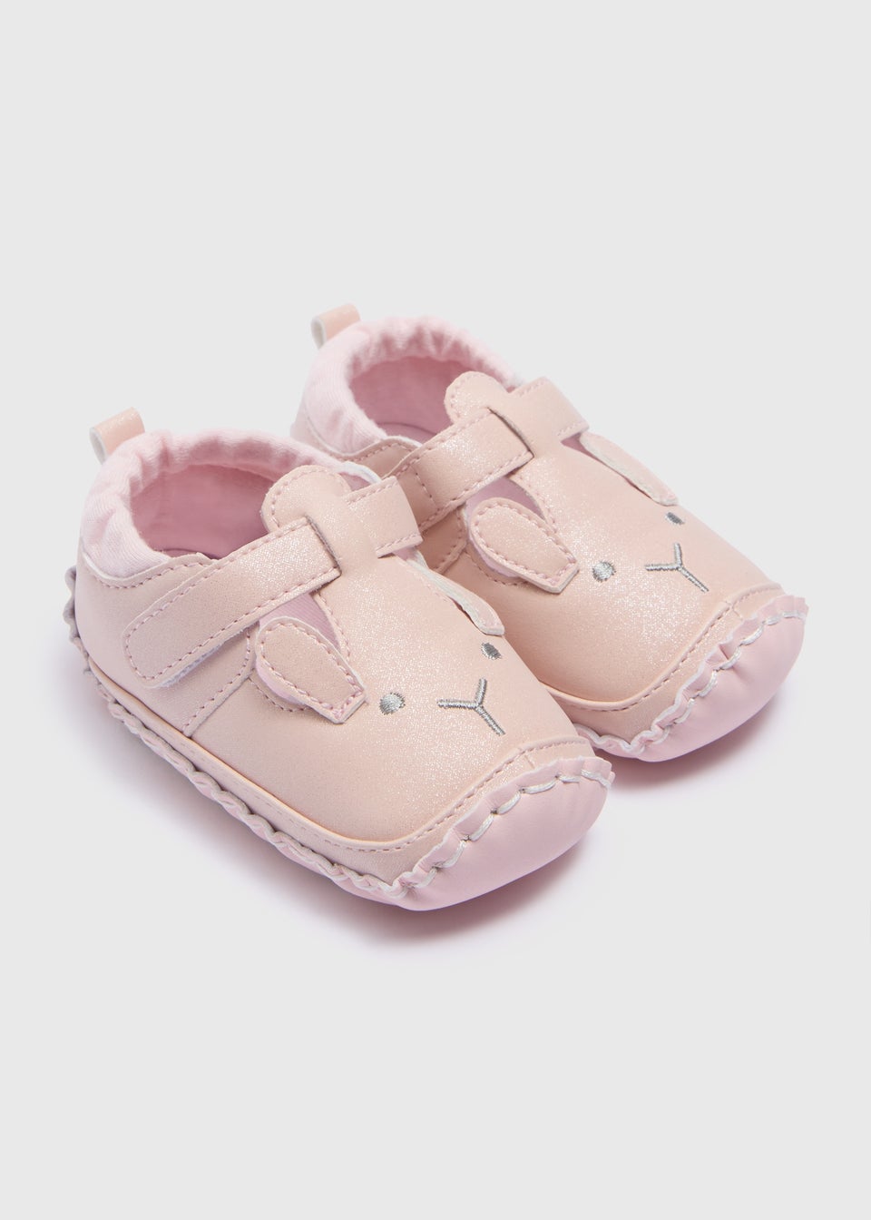 Baby Pink Soft Sole Animal Shoes (Newborn-18mths)