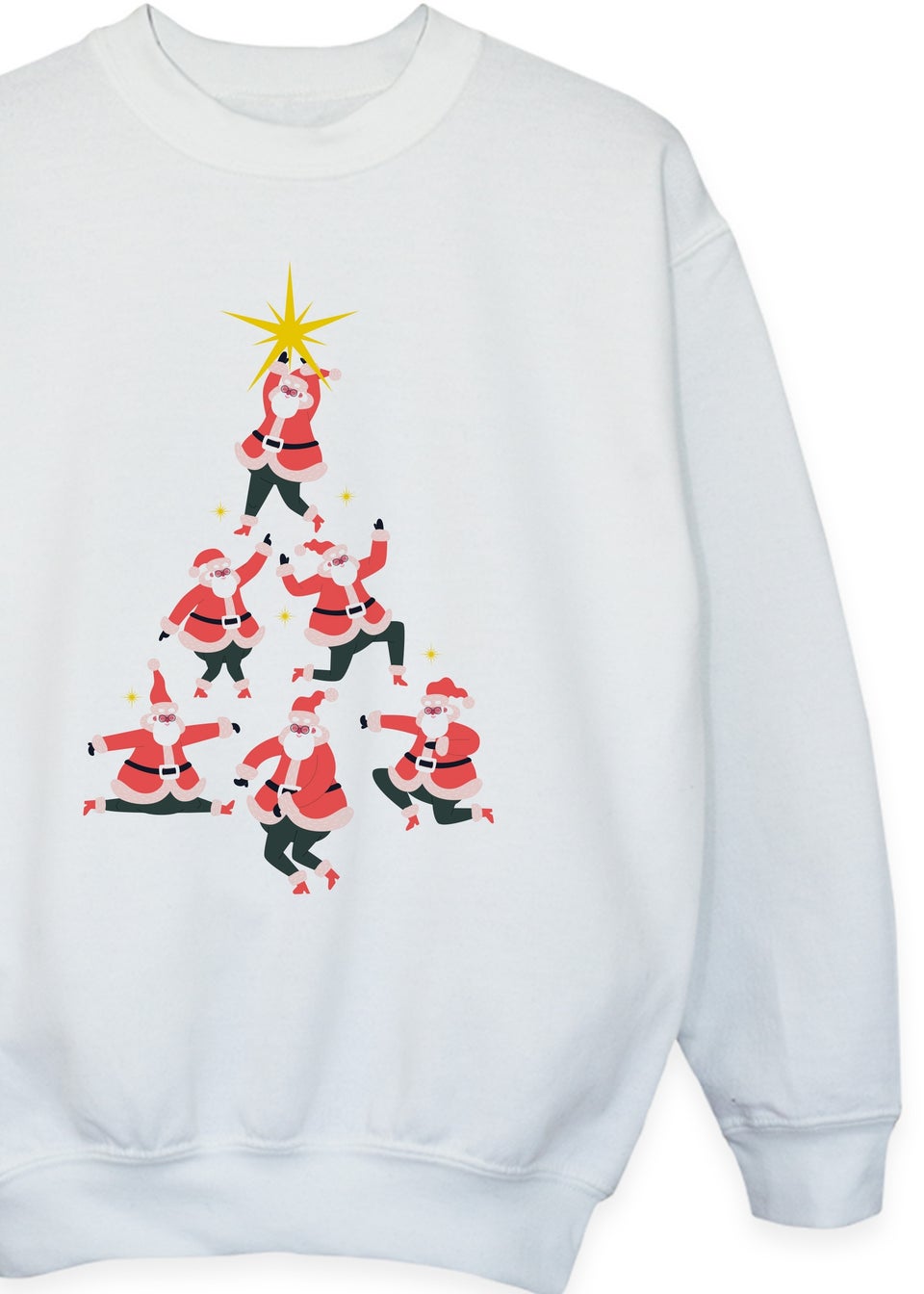 Christmas Santa Tree Kids White Sweatshirt 3 13 Years Matalan