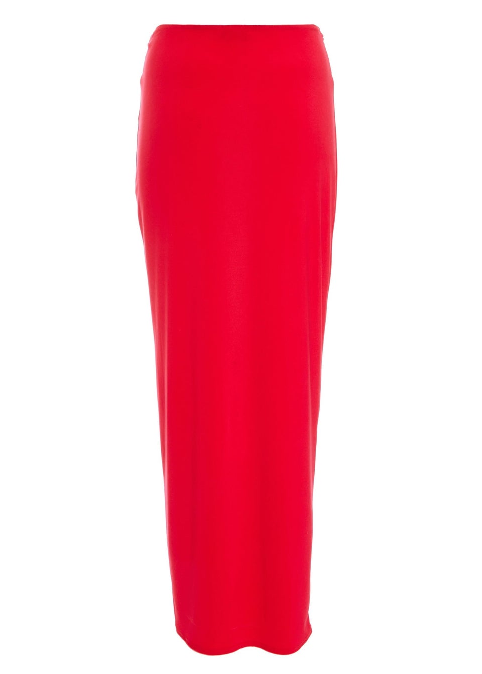 Quiz Red Ruched Split Maxi Skirt Matalan