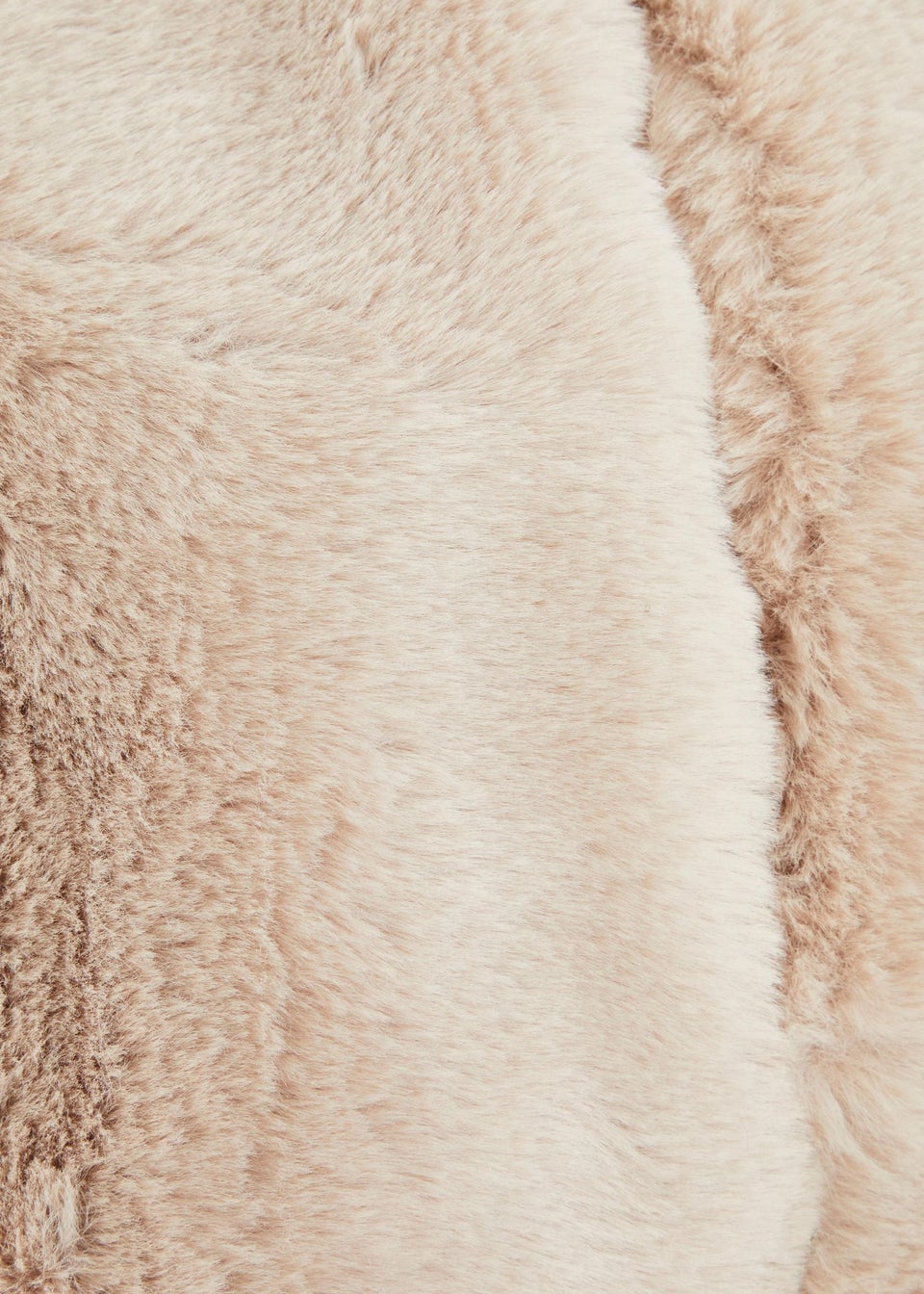 Quiz Natural Faux Fur Wrap