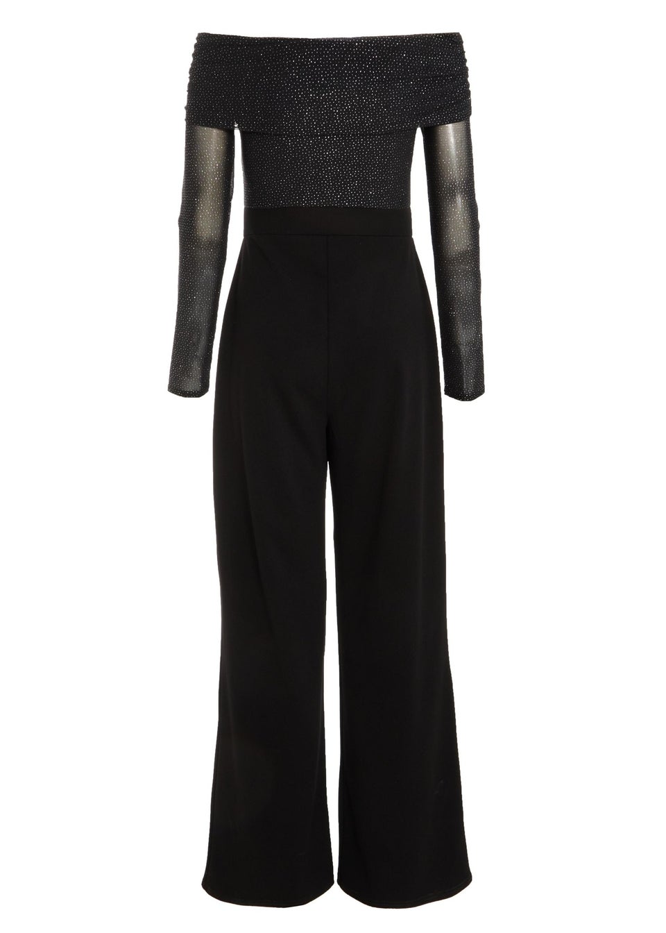Quiz Black Glitter Palazzo Jumpsuit
