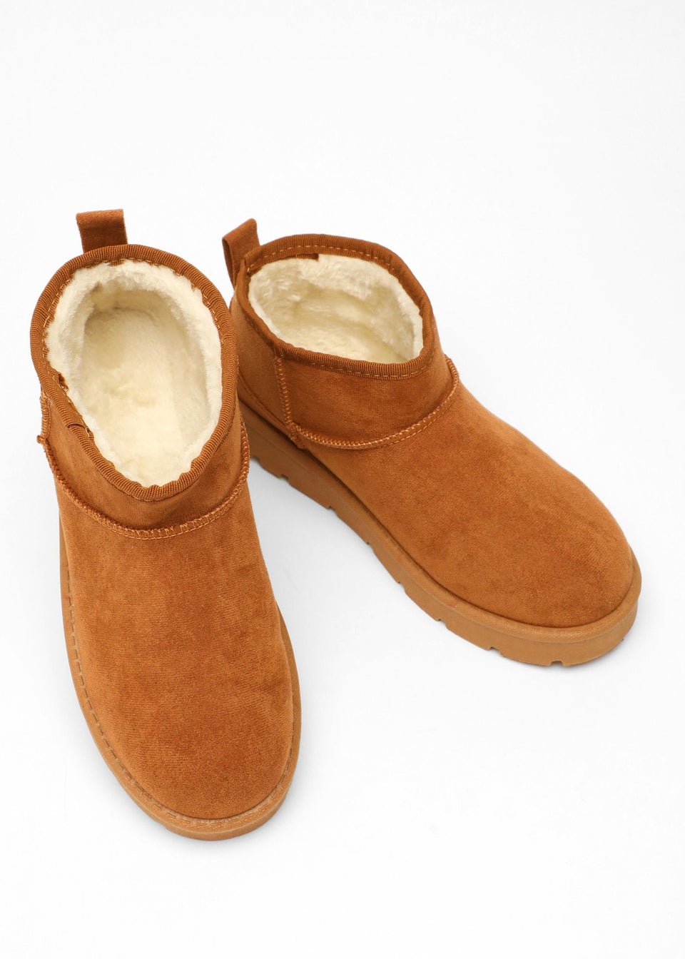 Quiz Tan Faux Suede Ankle Boots