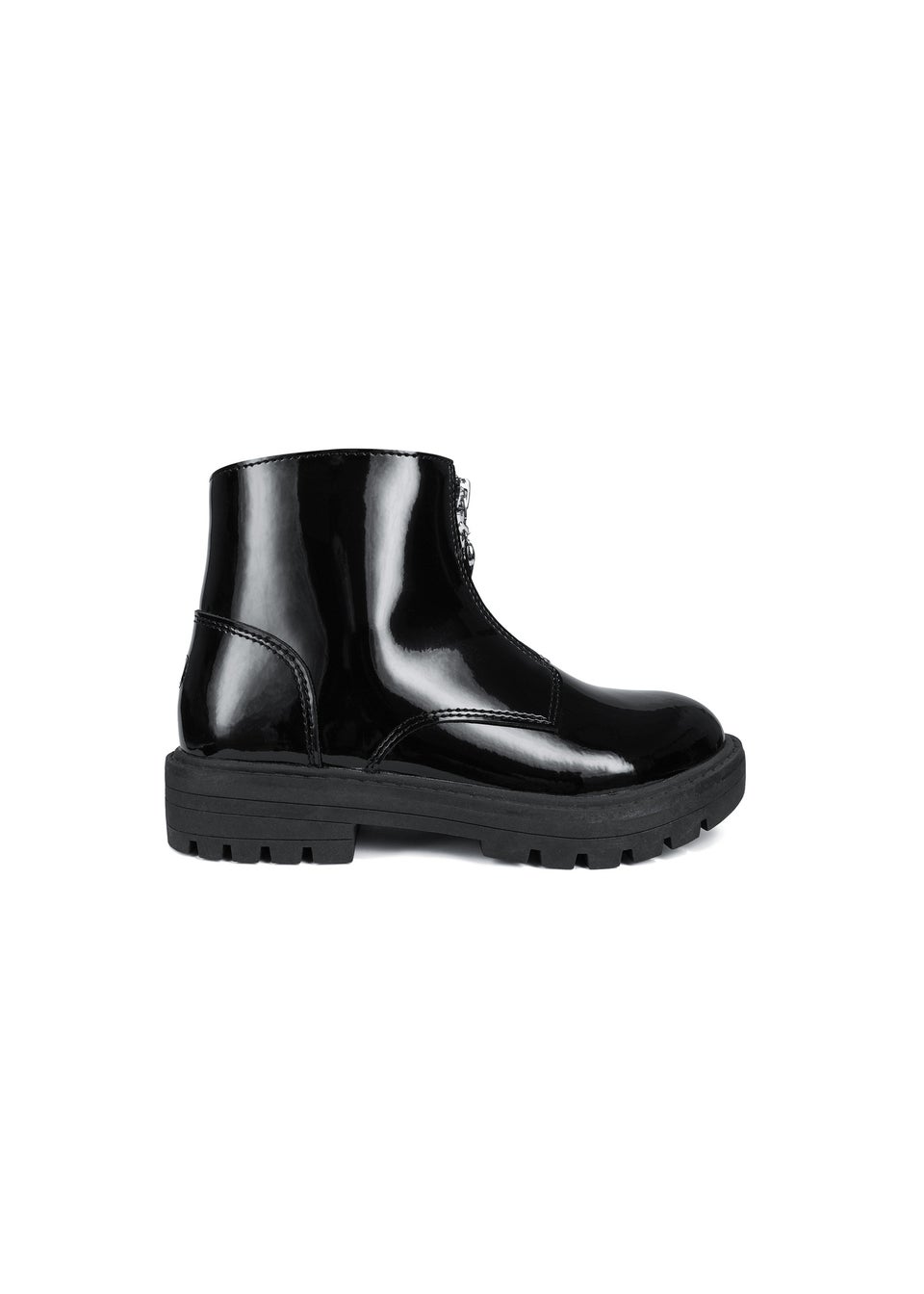 ToeZone Girls Black Lydia Zip Boot (Younger 8 - Older 2)
