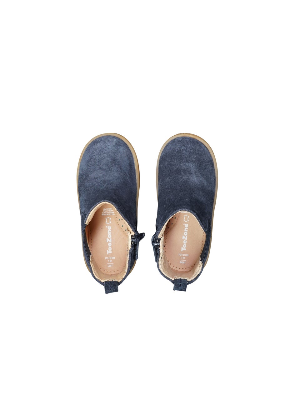 ToeZone Boys Navy Sam Suede Gusset Boot (Younger 4 - Younger 10)