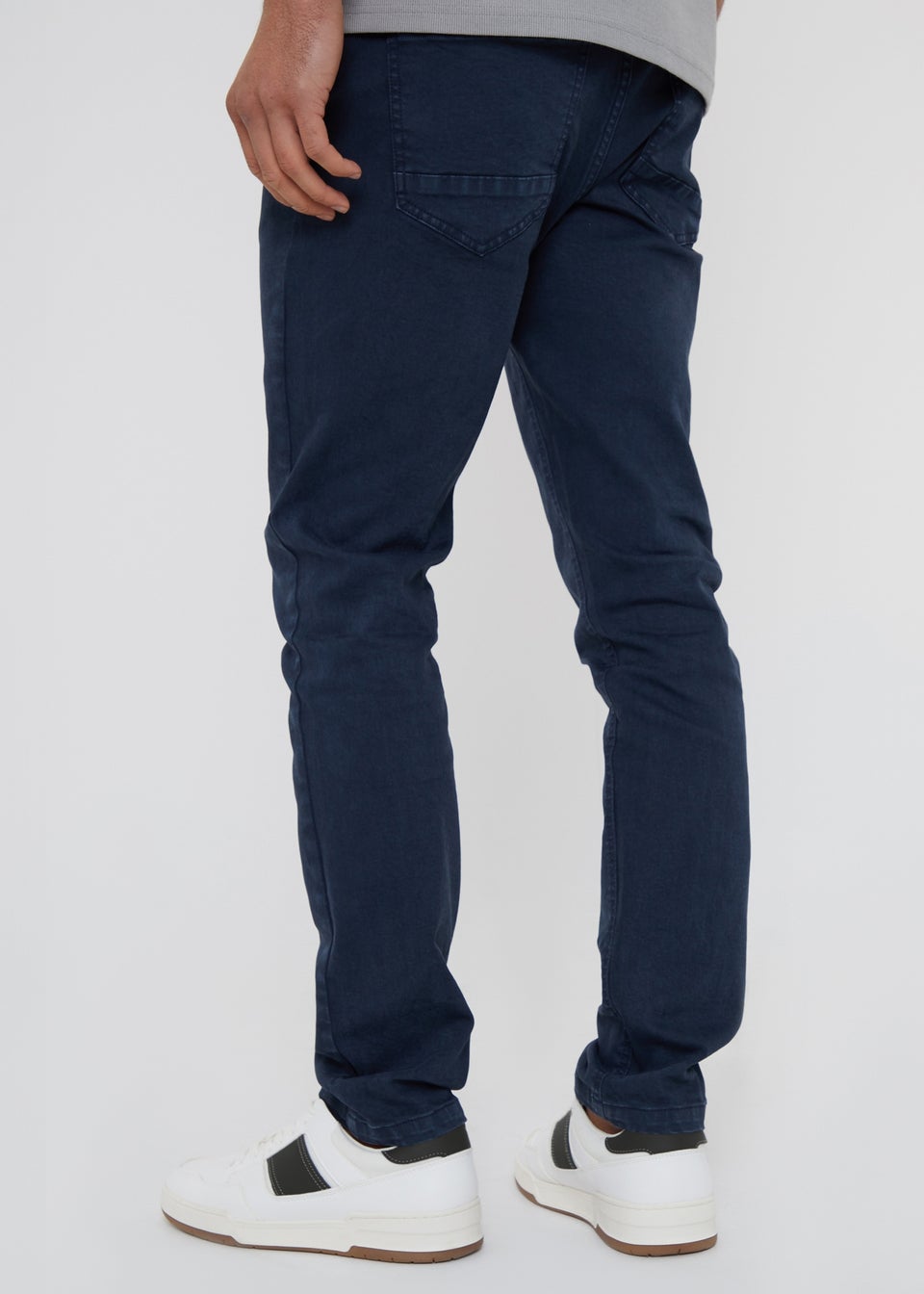 Threadbare Navy Tilbury Slim Fit Overdyed Stretch Denim Jeans