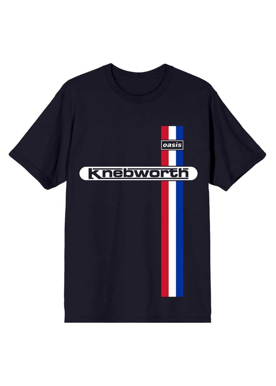 Oasis Navy Knebworth Vertical Stripe T-Shirt