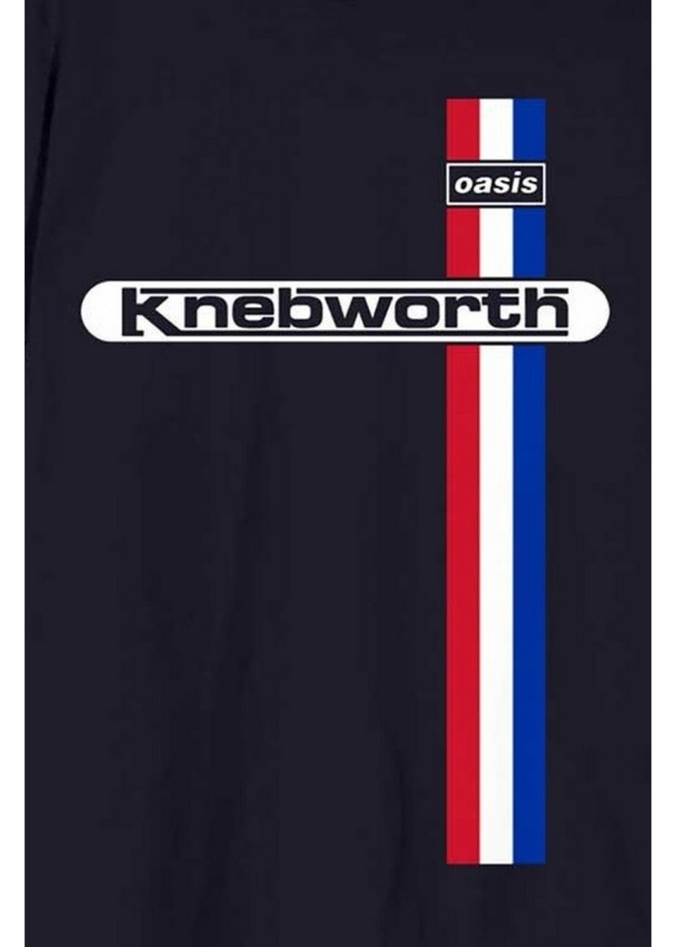 Oasis Navy Knebworth Vertical Stripe T-Shirt
