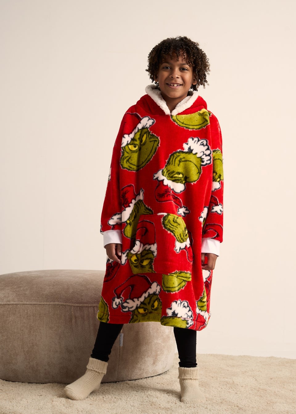 Hooded grinch blanket hot sale