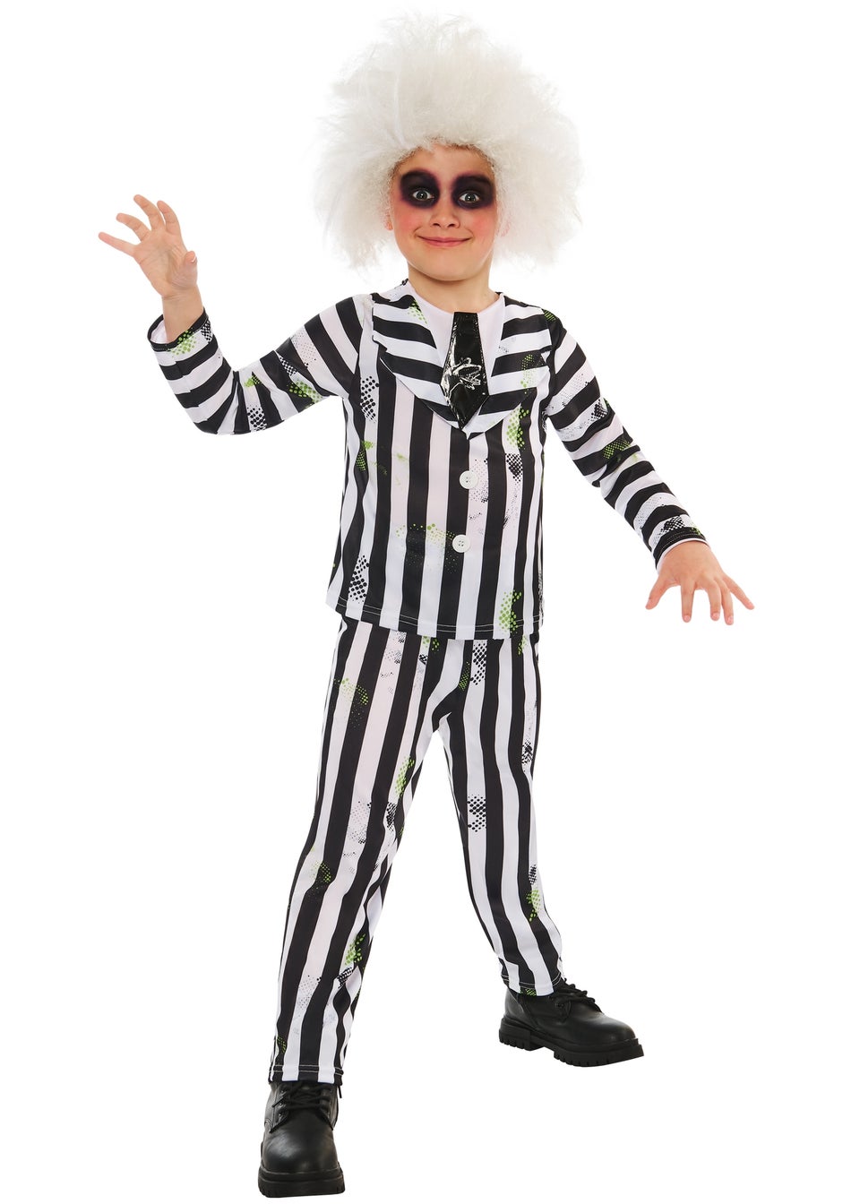 Beetlejuice Kids Costume – Includes Wig (3-10 Yrs)