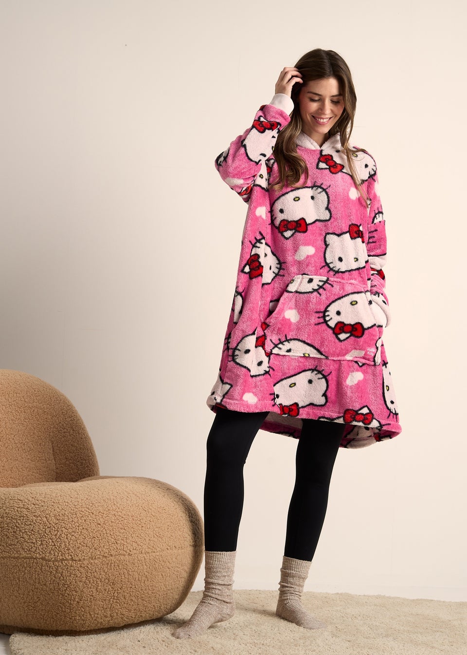 Hello Kitty Ladies Hooded Blanket Matalan