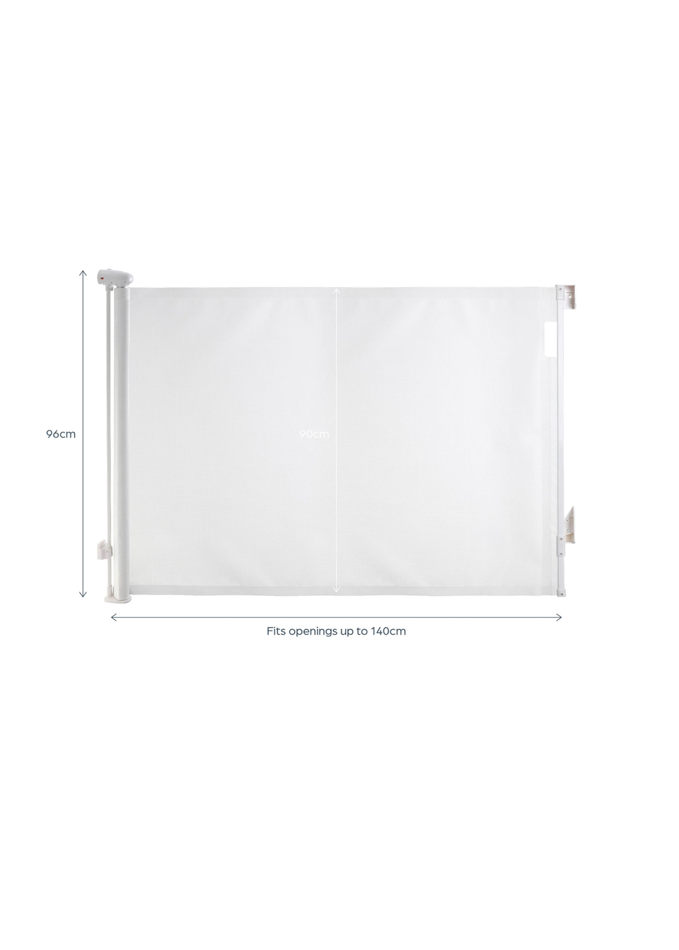 Dreambaby White Retractable Mesh Roller Gate