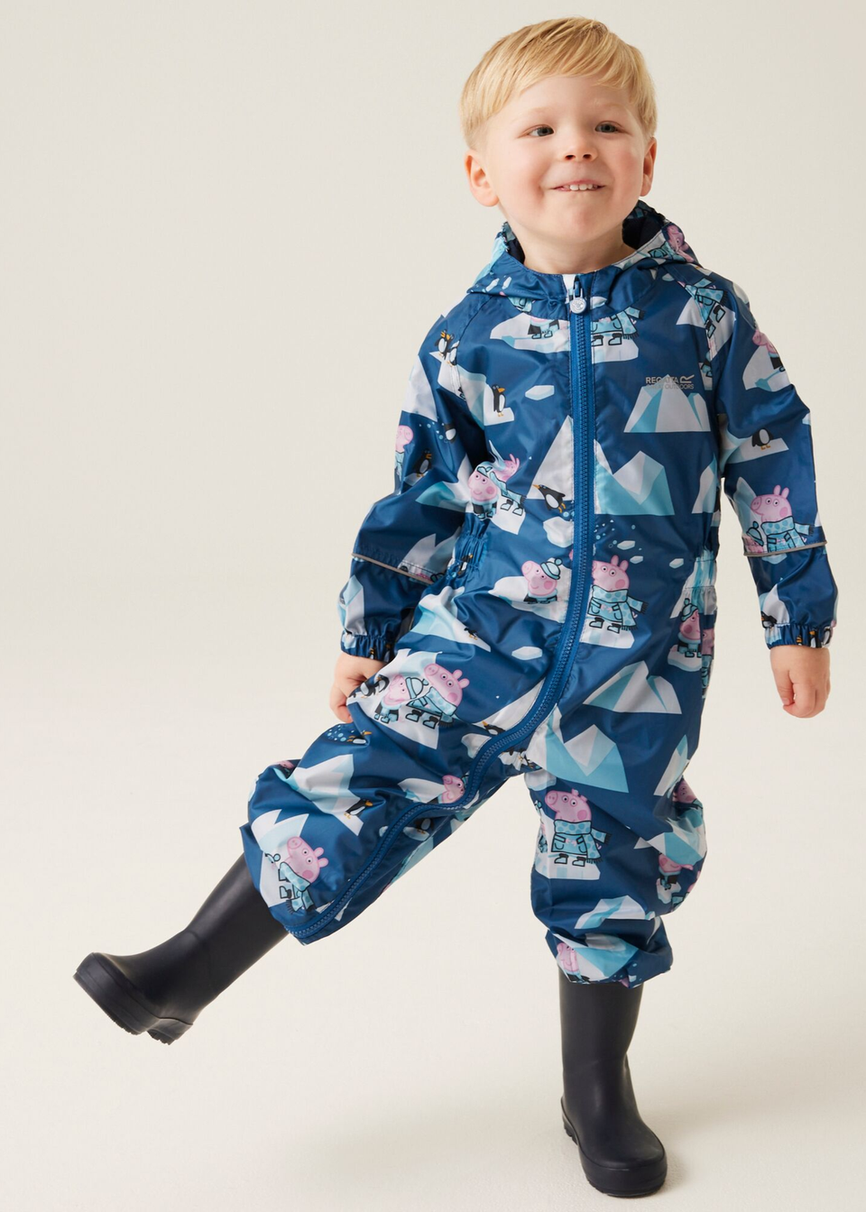 Regatta Dark Blue Peppa Pig Pobble Puddlesuit Matalan