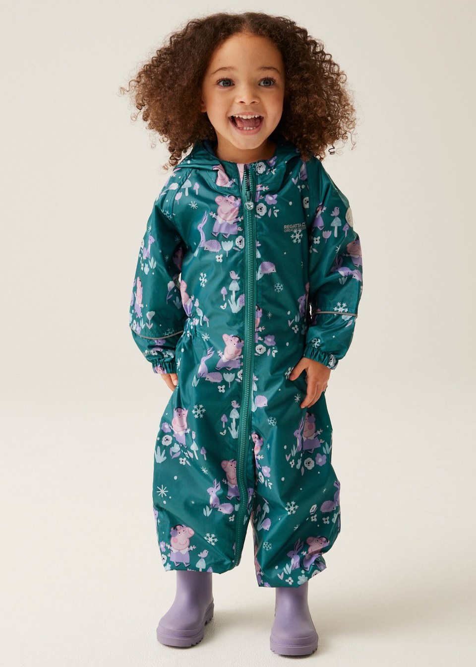 Regatta Forest Green Peppa Pig Pobble Puddlesuit Matalan
