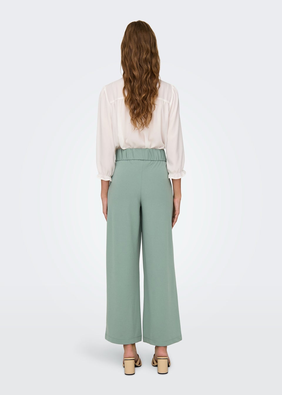 JDY Green Geggo Button Trousers