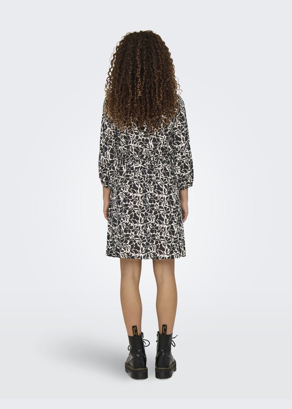 JDY Black Sapna Tassel Smock Dress
