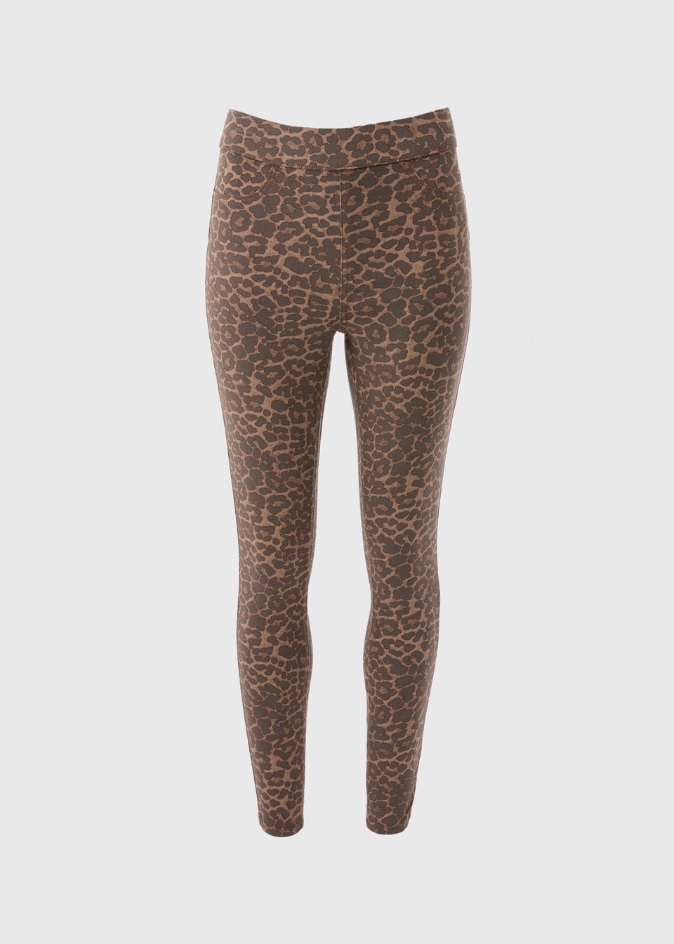 Brown Animal Print Jeggings