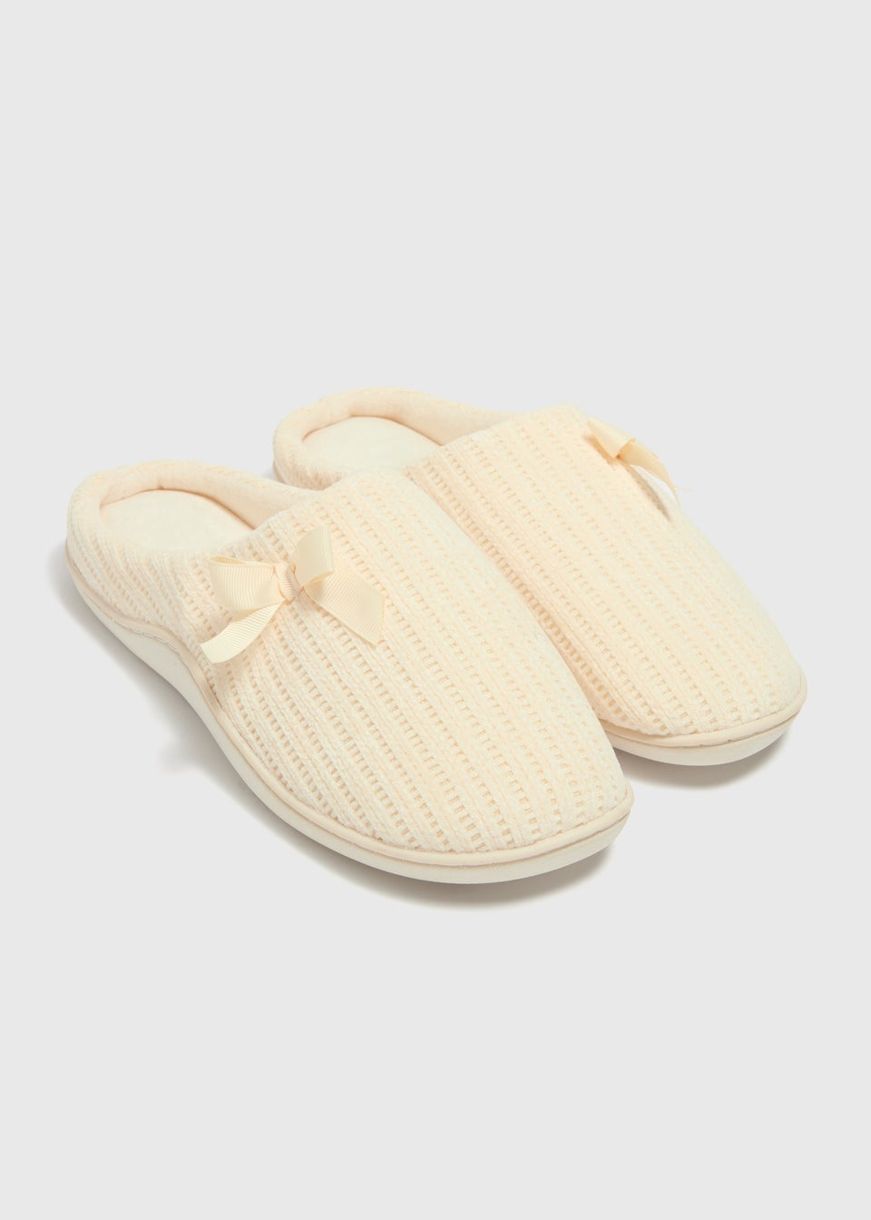 Cream Hidden Support Mule Slippers