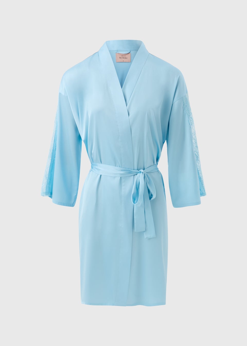Blue Satin Dressing Gown