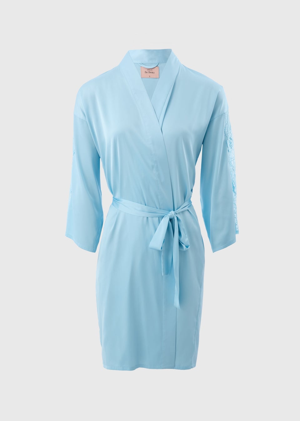 Blue Satin Dressing Gown