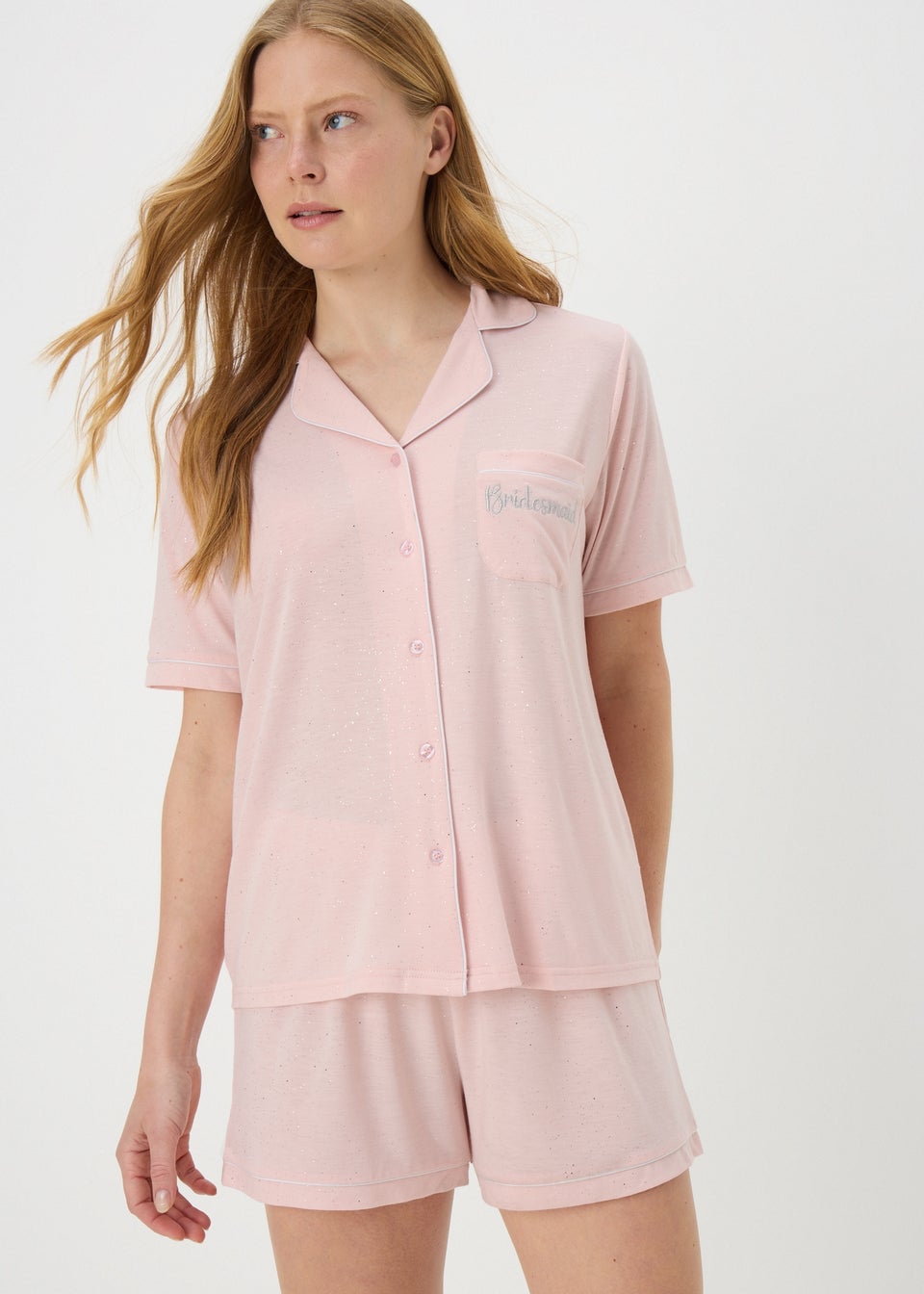 Pink Bridesmaid Pyjama Set