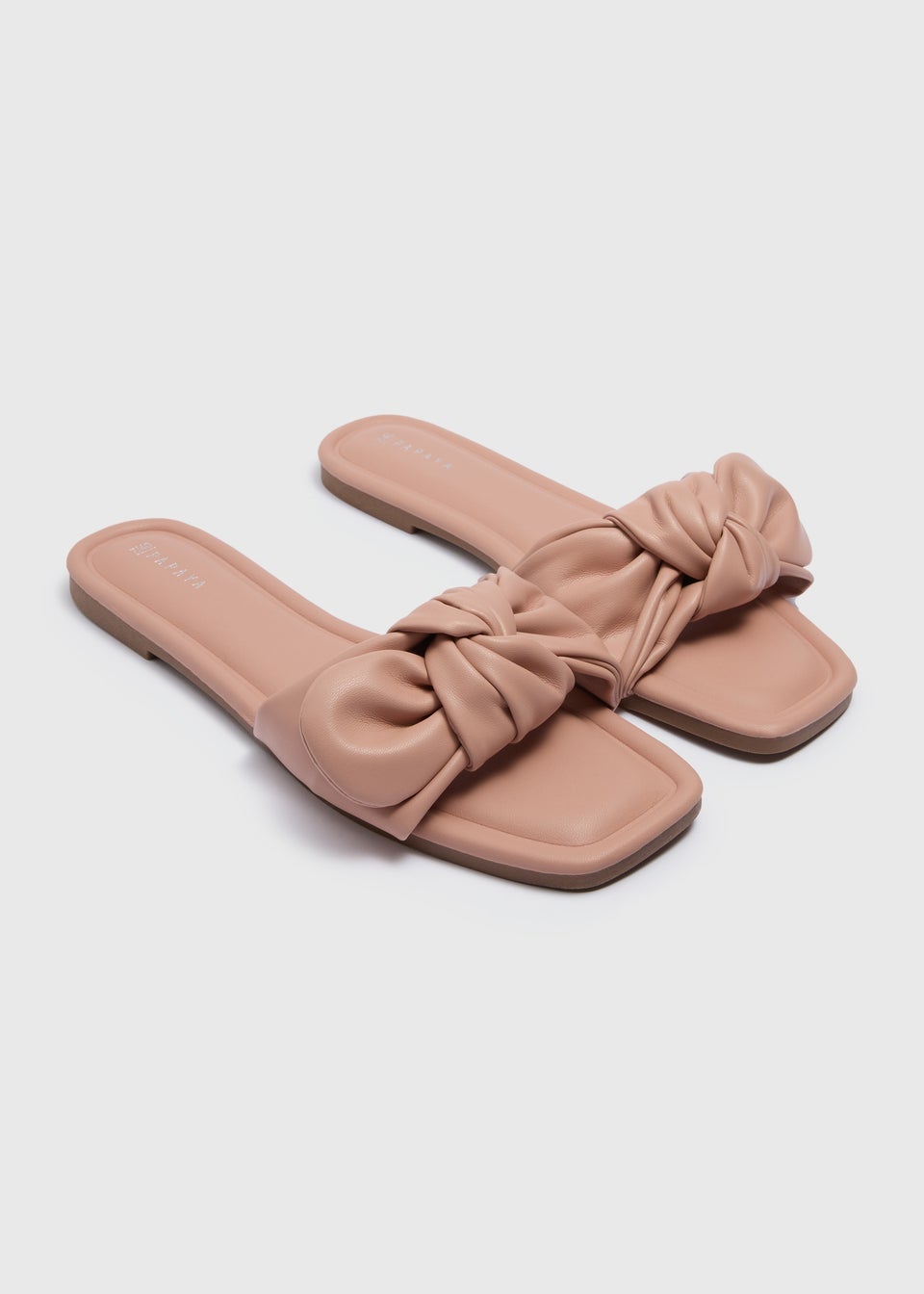 Nude Knot Mule Sandals