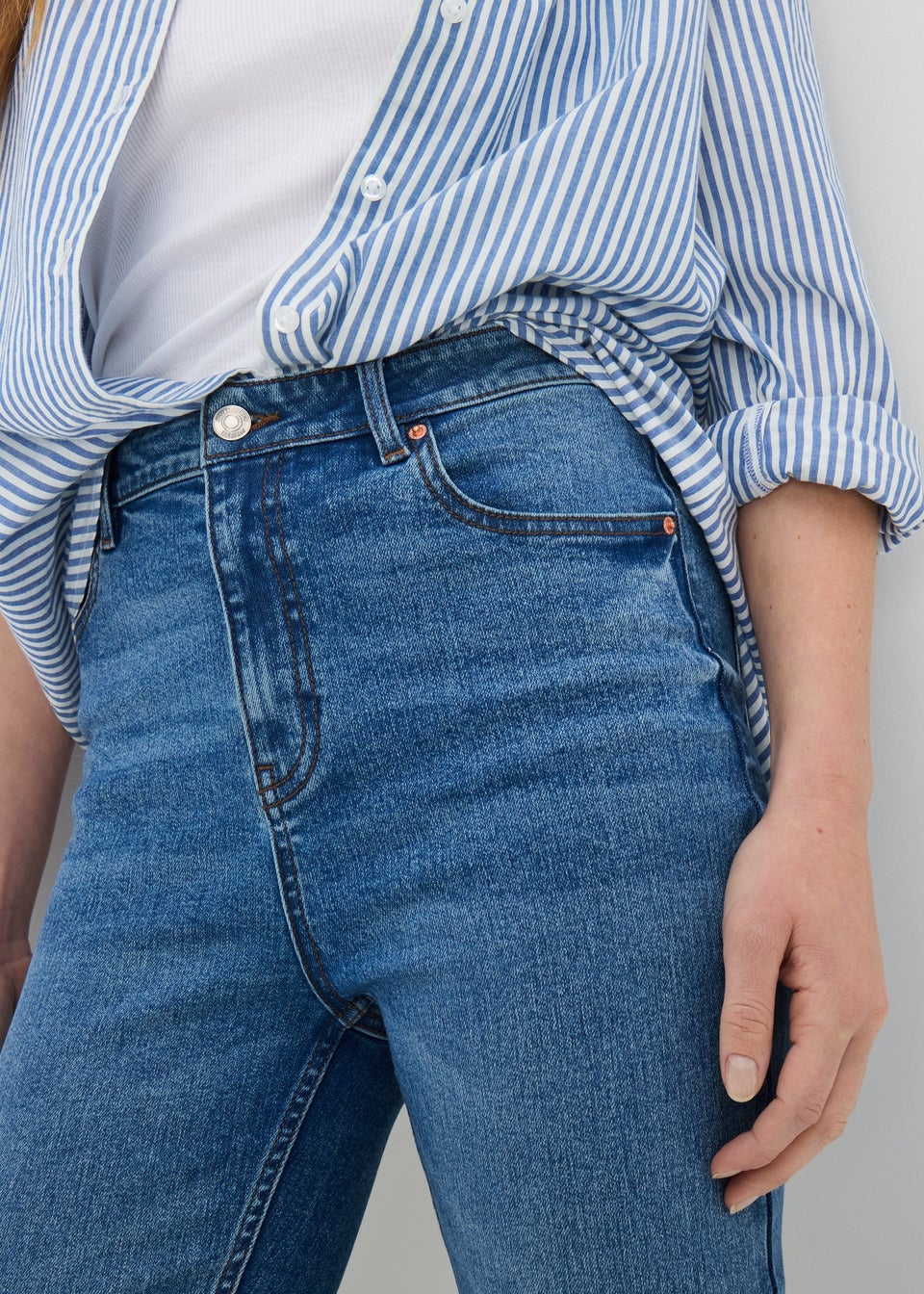 Mid Wash April Skinny Jeans