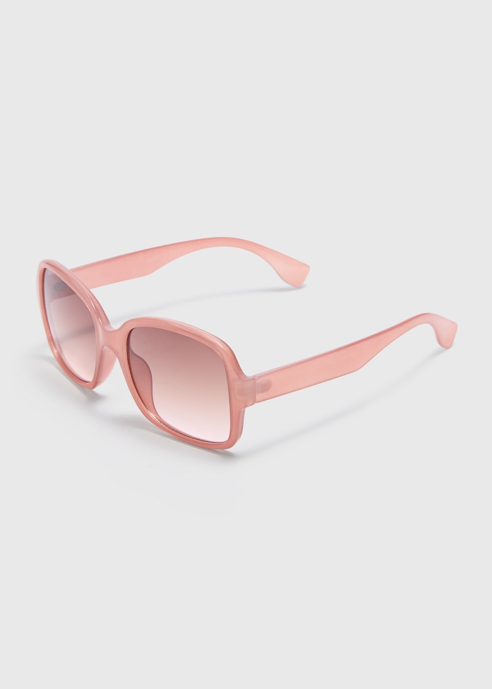 Pink Clear Square Sunglasses