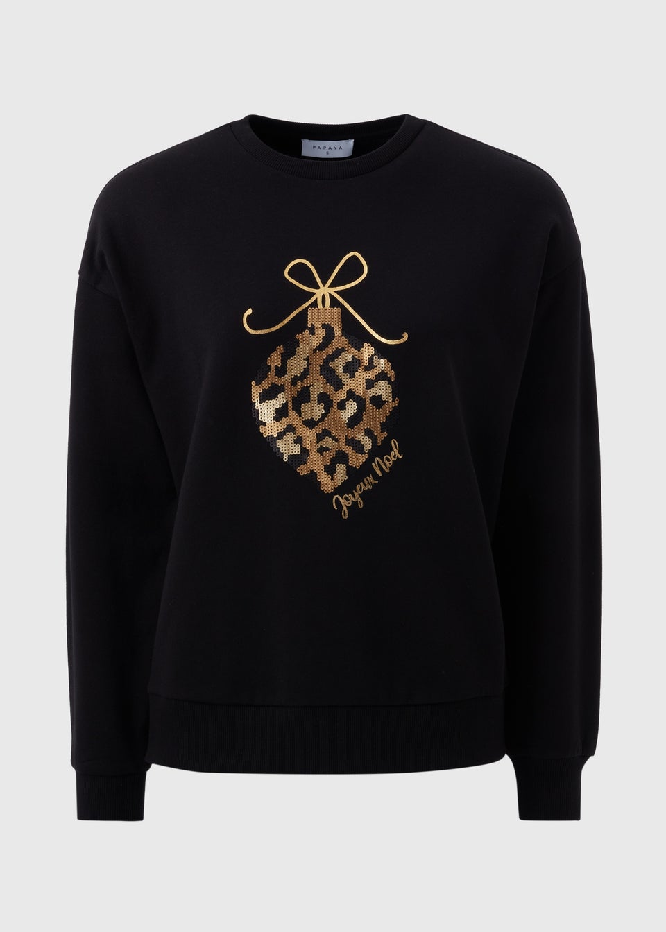 Sequin bauble christmas jumper top