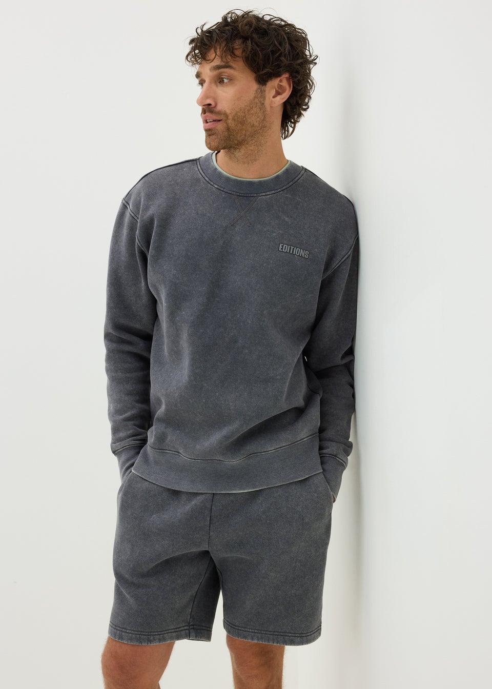 Charcoal Washed Relaxed Fit Sweatshirt