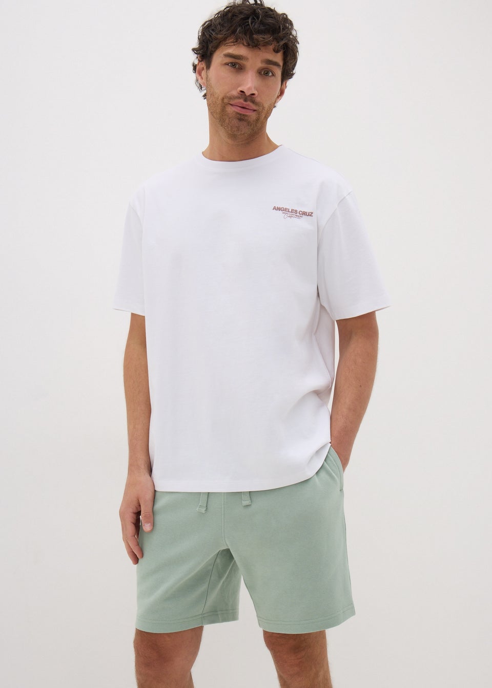 Green Basic Jogger Shorts
