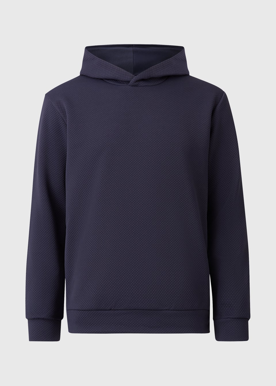 Navy Textured Hoodie
