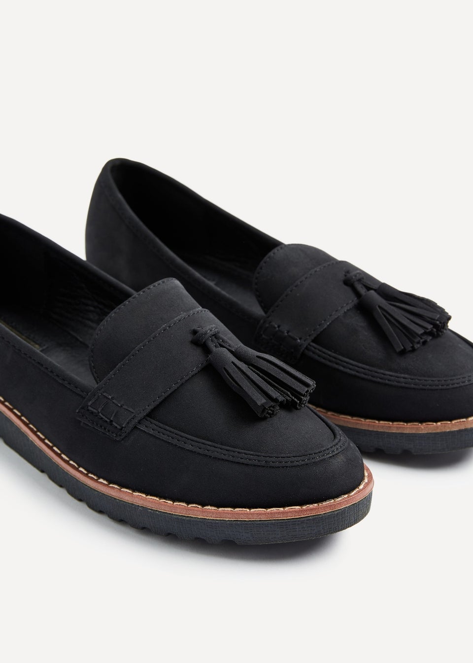 Linzi Samson Black Nubuck Classic Slip On Loafer