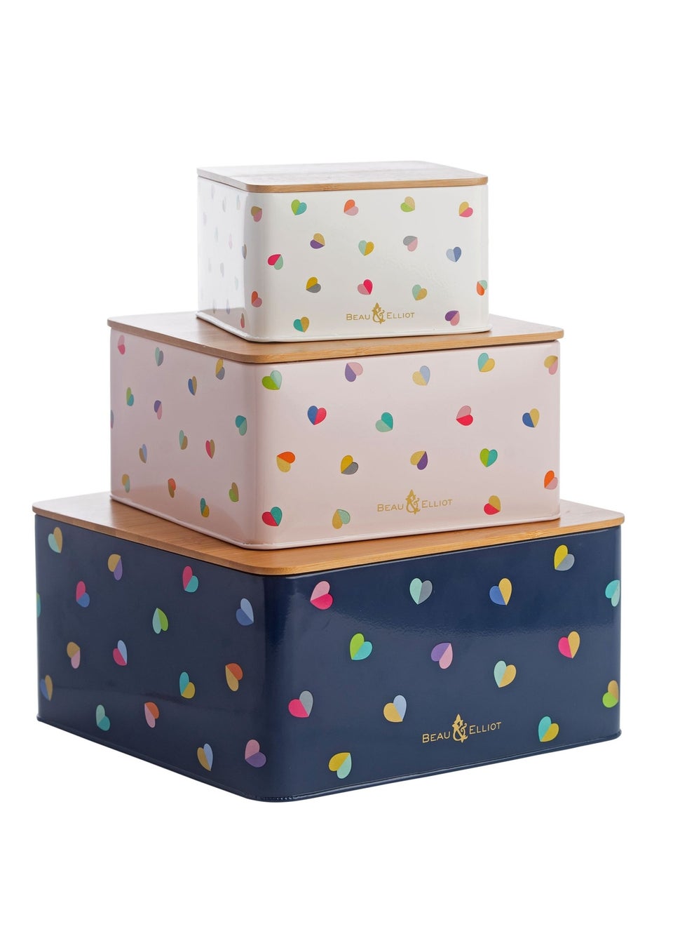 Beau & Elliot Confetti Square Nesting Tins (Set of 3)