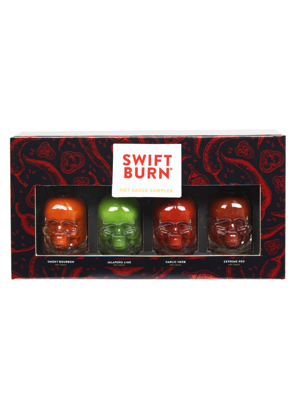 Modern Gourmet Red Swift Burn Skull Hot Sauce Sampler 4 Pack