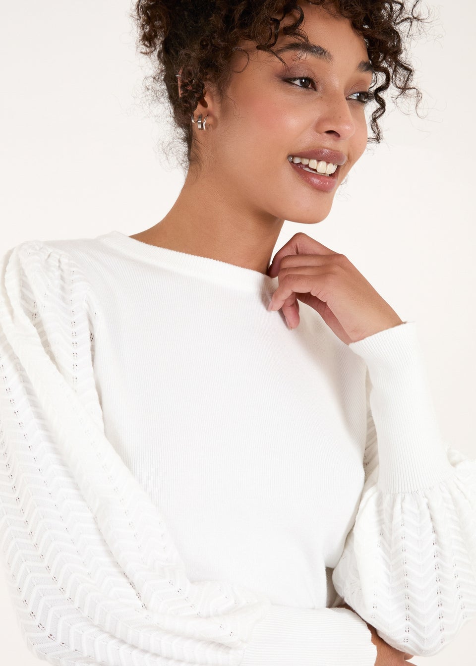 Orla flossy balloon sleeve jumper online