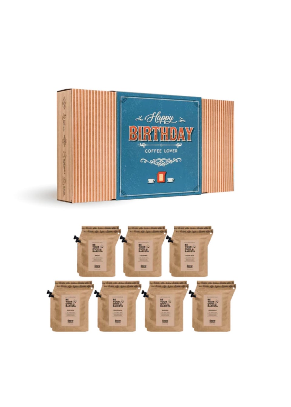 The Brew Company Blue Birthday Coffee Lover Gift Box 14 Pack