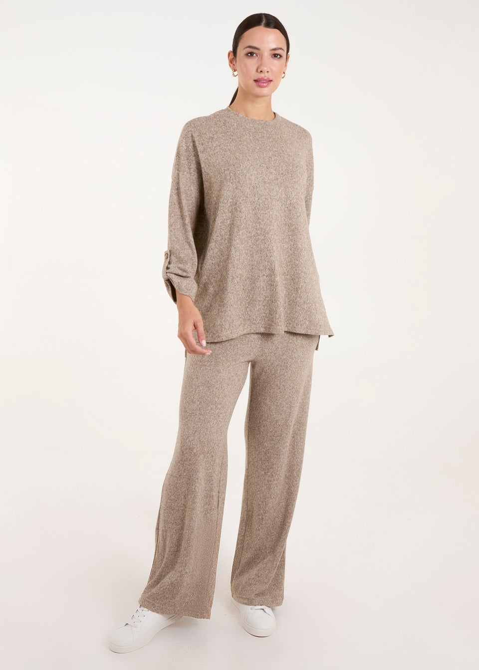 Blue Vanilla Mocha Oversized Wide Leg Loungewear Set Matalan