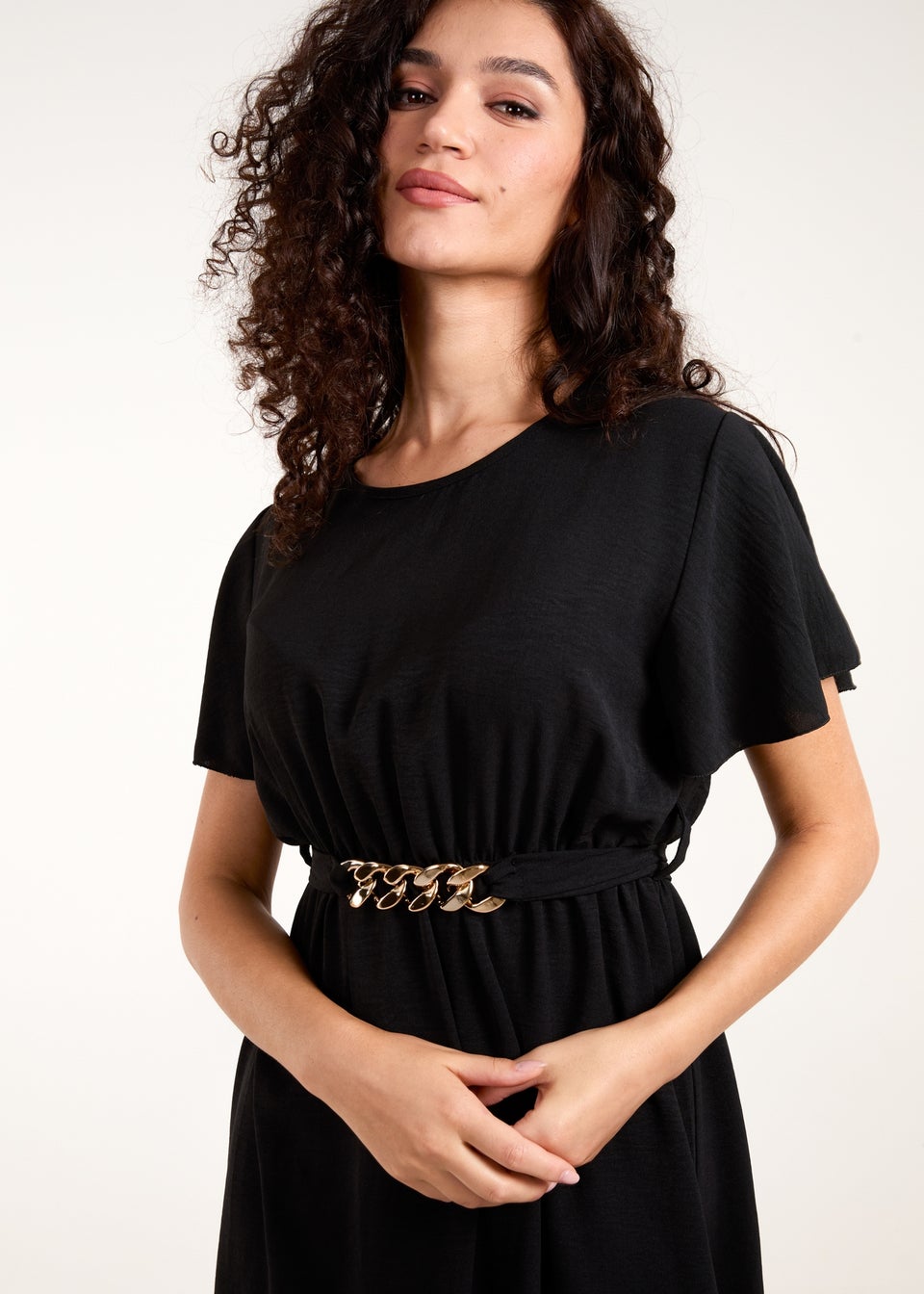 Chain belt dress shop