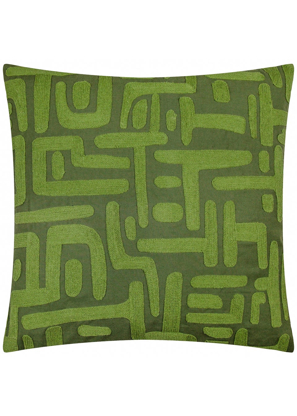 Hoem Brooke Embroidered Cotton Filled Cushion 45cm x 45cm Matalan